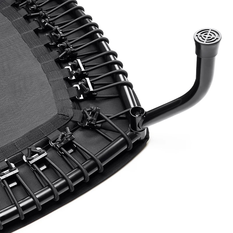 Sunny Health & Fitness Springless Mini Trampoline – Premium Adjustable Bungee-Style Indoor/Outdoor Exercise Rebounder for Quieter and Safer Wo