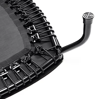 Sunny Health & Fitness Springless Mini Trampoline – Premium Adjustable Bungee-Style Indoor/Outdoor Exercise Rebounder for Quieter and Safer Wo