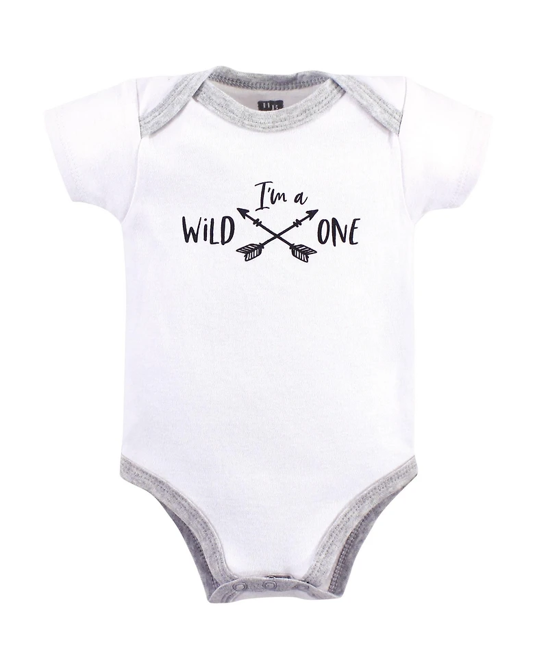 Hudson Baby Unisex Five-Piece Set of Cotton Infant All-in-One Bodysuits