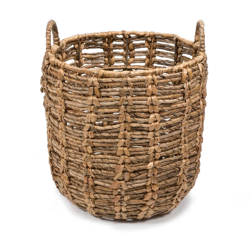 Jonathan Y Laurel 19.49" Bohemian Hand-Woven Abaca Hamper Basket with Handles