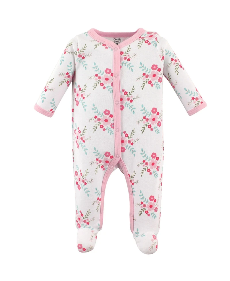 Luvable Friends Baby Girls Soft Cotton One Piece For Preemie Babys