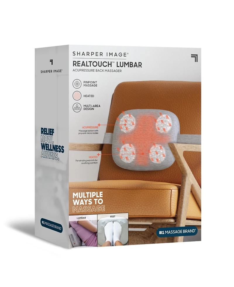 Sharper Image Real Touch Lumbar Acupressure Back Massager