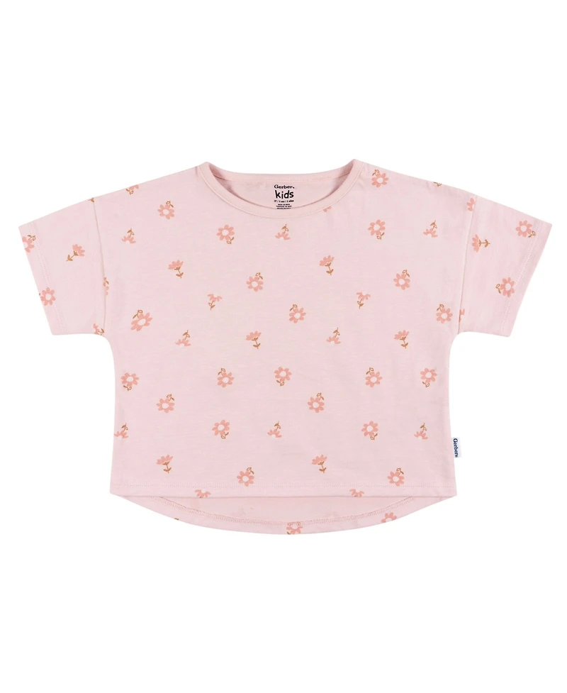 Gerber Baby Girls Short Sleeve T-Shirts, 3 Pack