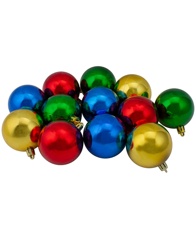 Northlight Shatterproof 2-Finish Christmas Ball Ornaments 2.5-Inch