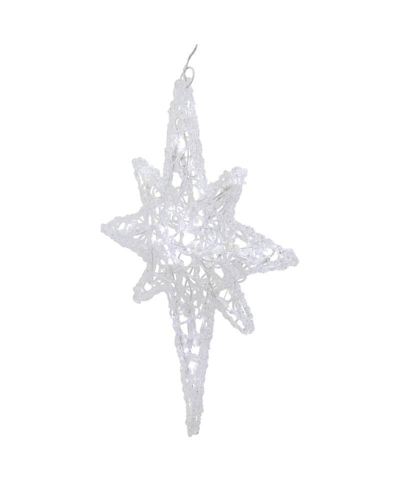 Northlight 24" Pure White Led Twinkle Bethlehem Hanging Star