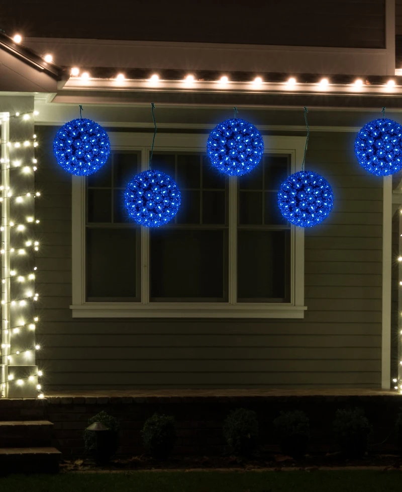 Northlight Led Hanging Starlight Sphere - 7.5-Inch - Blue Lights