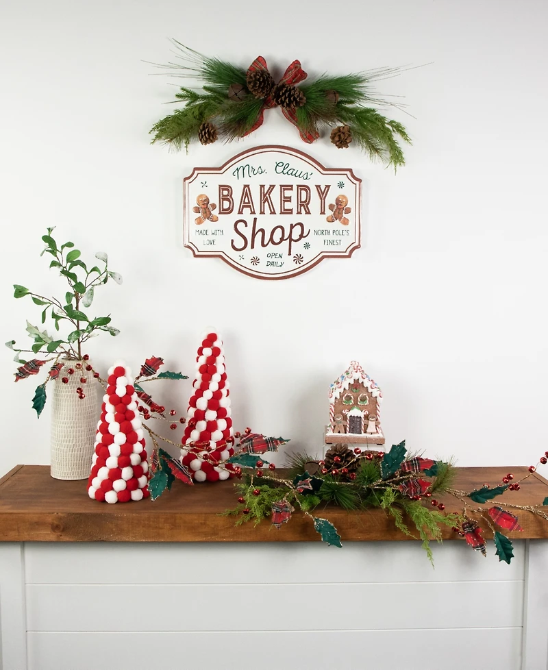 Northlight Gingerbread Metal Christmas Wall Sign - 18-Inch