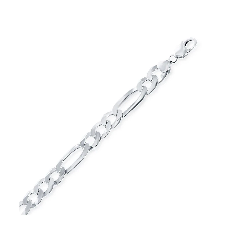 Simona Sterling Silver 7.5mm Figaro Chain - Rhodium Plated