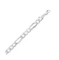 Simona Sterling Silver 7.5mm Figaro Chain - Rhodium Plated
