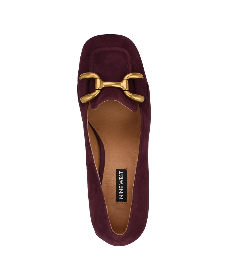 Nine West Women's Veepe Bit Block Heel Loafers