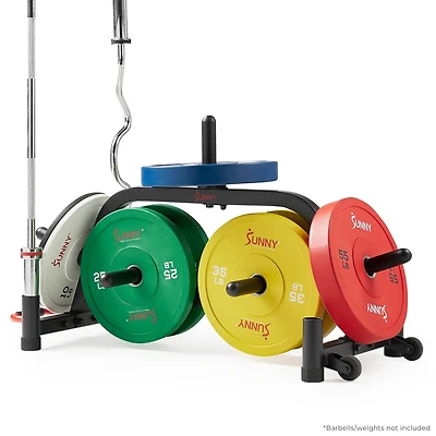 Sunny Health & Fitness Multi-Weight Plate and Barbell Rack Storage Stand Sf-XF9938