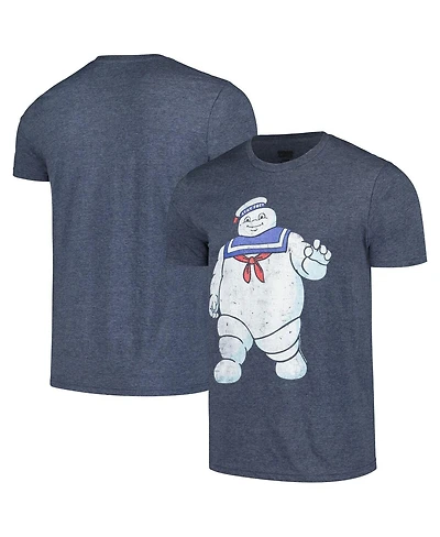 American Classics Men's and Women's Heather Navy the Real Ghostbusters Mr. Stay Puft Graphic T-Shirt