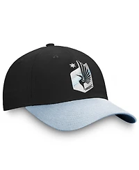 Fanatics Women's Black/Light Blue Minnesota United Fc Iconic Adjustable Hat