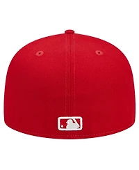 New Era Men's Red St. Louis Cardinals Logo 59FIFTY Fitted Hat