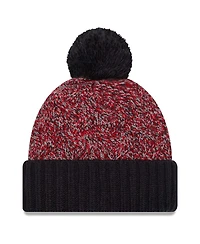 New Era Big Boys and Girls Navy/Red Usmnt Marled Cuffed Knit Hat with Pom
