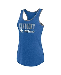 Fanatics Women's Heather Royal Kentucky Wildcats Fuel Racerback Tank Top
