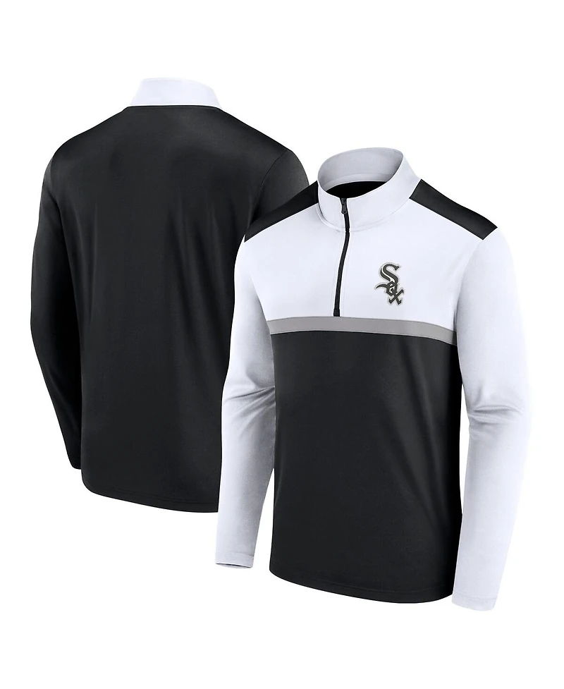 Fanatics Men's Black Chicago White Sox Unstoppable Quarter-Zip Top