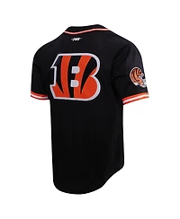 Pro Standard Men's Joe Burrow Black Cincinnati Bengals Baseball Button-Up Shirt