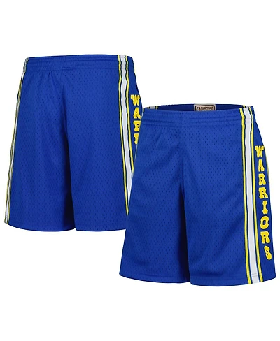 Mitchell & Ness Big Boys and Girls Royal Golden State Warriors Hardwood Classics Swingman Shorts