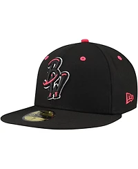 New Era Men's Black Pensacola Blue Wahoos Authentic Collection 59FIFTY Hat