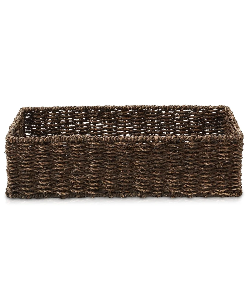 Casafield Bathroom Storage Baskets - Set of 2, Espresso
