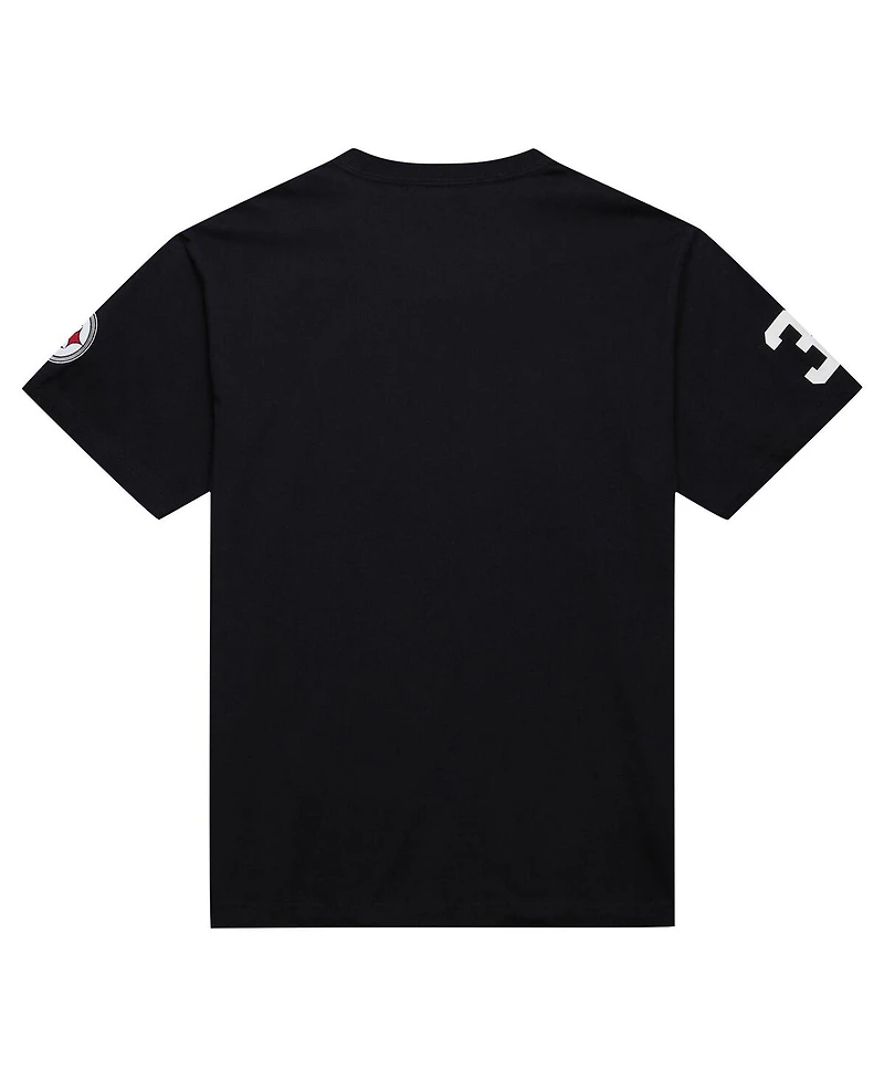 Mitchell & Ness Men's Jerome Bettis Black Pittsburgh Steelers Retired Player Nickname T-Shirt