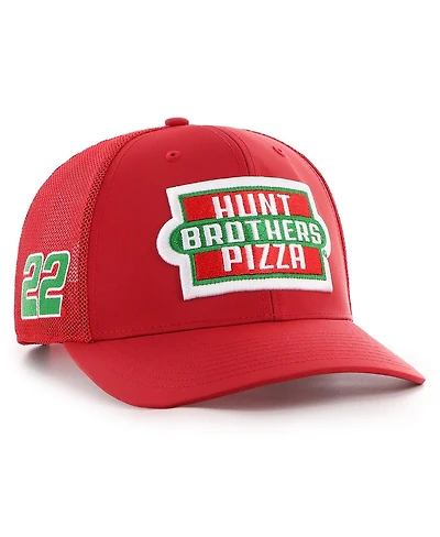 '47 Brand Men's Red Joey Logano Hunt Brothers Pizza Triple Hit Corduroy Adjustable Hat