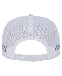 New Era Men's White New York Mets Logo Dunes A-Frame Trucker 9FIFTY Snapback Hat