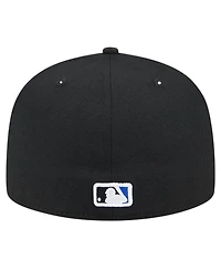 New Era Men's Black Kansas City Royals Checkered Undervisor 59FIFTY Fitted Hat