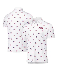 Antigua Men's White Atlanta Braves Americana Polo