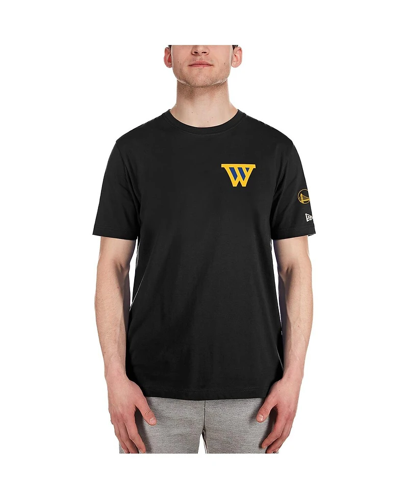 New Era Men's Black Golden State Warriors "W" Statement T-Shirt