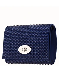Nina Large Crystal Encrusted Flap Crossbody Bag