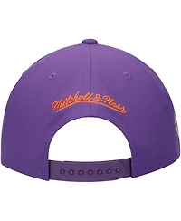 Mitchell & Ness Men's White/Purple Clemson Tigers Retro Sport Colorblock Script Snapback Hat