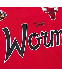 Mitchell & Ness Men's Dennis Rodman Red Chicago Bulls Premium Nickname T-Shirt