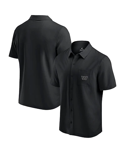 Fanatics Men's Black Washington Commanders Front Office Button-Up Shirt