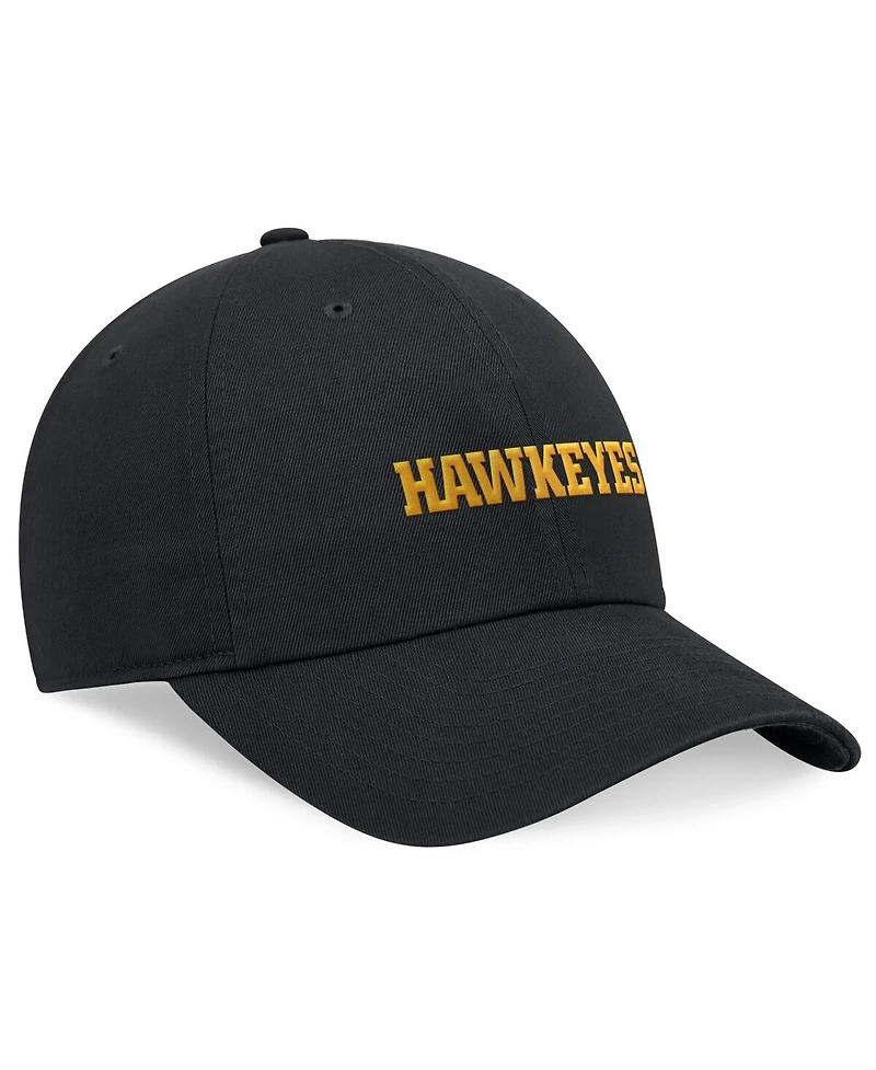 Nike Men's Black Iowa Hawkeyes 2024 On-Field Club Adjustable Hat
