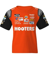 Hendrick Motorsports Team Collection Big Boys and Girls Orange/Black Chase Elliott Hooters Uniform T-Shirt