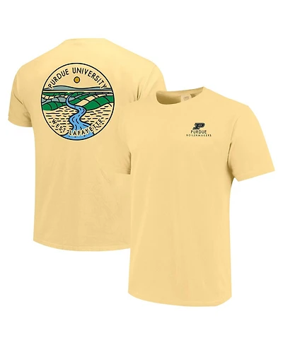 Image One Men's and Women's Gold Purdue Boilermakers Scenic Comfort Colors T-Shirt