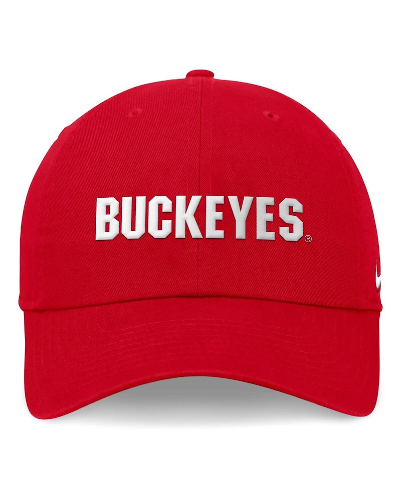 Nike Men's Scarlet Ohio State Buckeyes 2024 On-Field Club Adjustable Hat