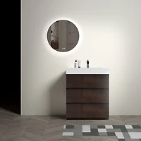 30" Rosewood Vanity: Storage & Style