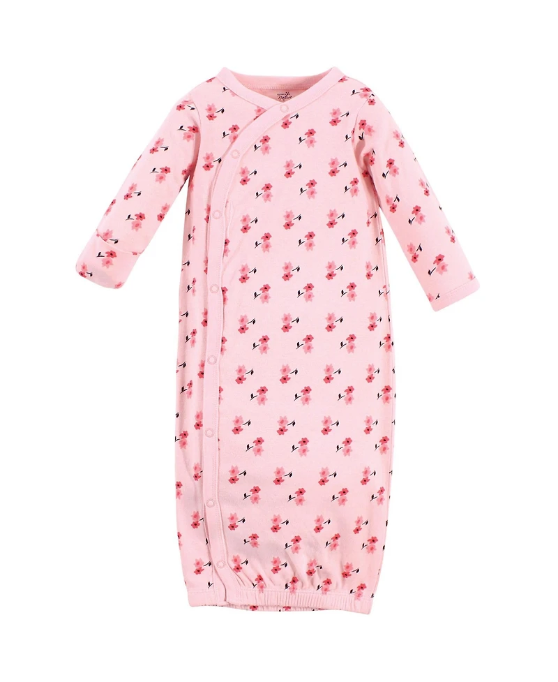 Touched by Nature Baby Girls Natural Cotton Kimono Gowns