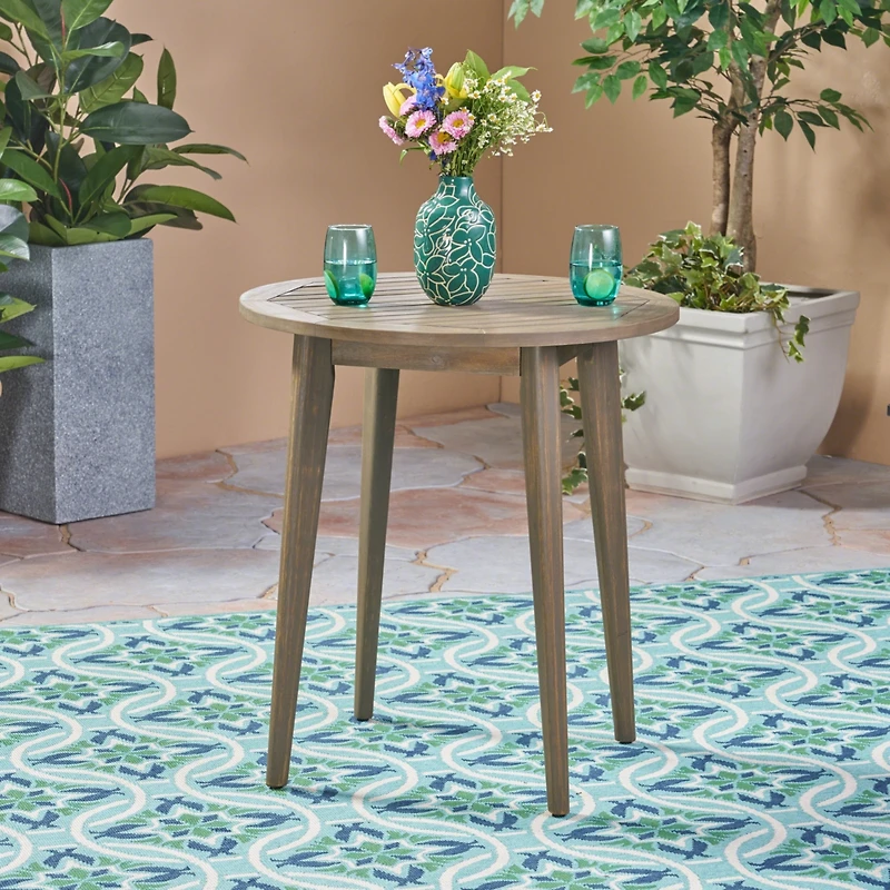 Streamdale Furniture Acacia Wood Bistro Table: Modern Outdoor Dining For Two