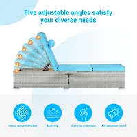 Streamdale Gray Rattan Outdoor Sofa and Deck Chair