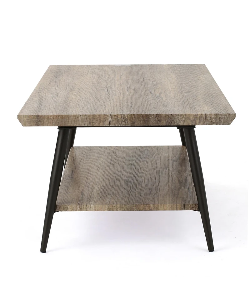 Simplie Fun Mid-Century Modern Canyon Gray Coffee Table With Storage Shelf