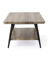 Simplie Fun Mid-Century Modern Canyon Gray Coffee Table With Storage Shelf