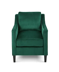 Plush Velvet Upholstered Sofa With Tufted Cushions And Gold Legs