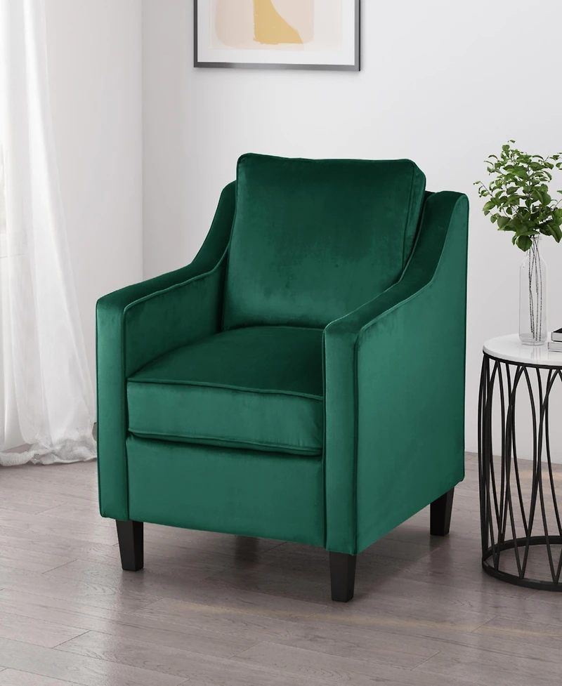 Plush Velvet Upholstered Sofa With Tufted Cushions And Gold Legs