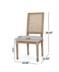 Streamdale Furniture French Country Cane Back Dining Chair With Upholstered Seat