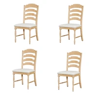 Streamdale Vintage Serrated Back Dining Chairs (Set of 4)