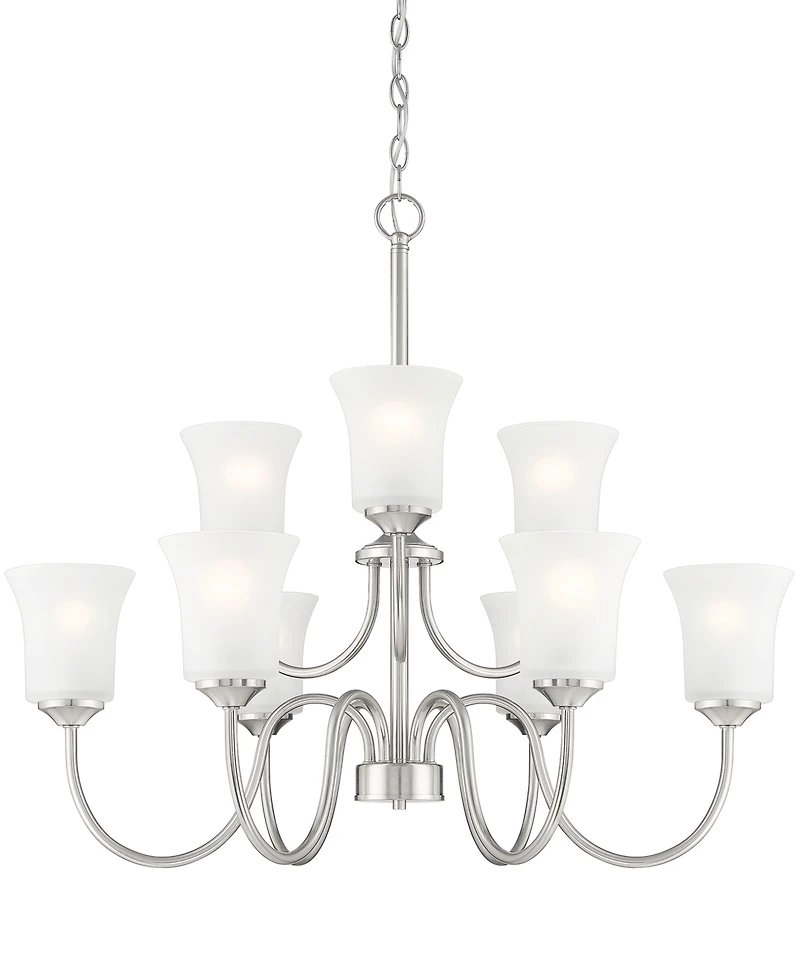 Designers Fountain Bronson 30" Metal 9 Light Chandelier